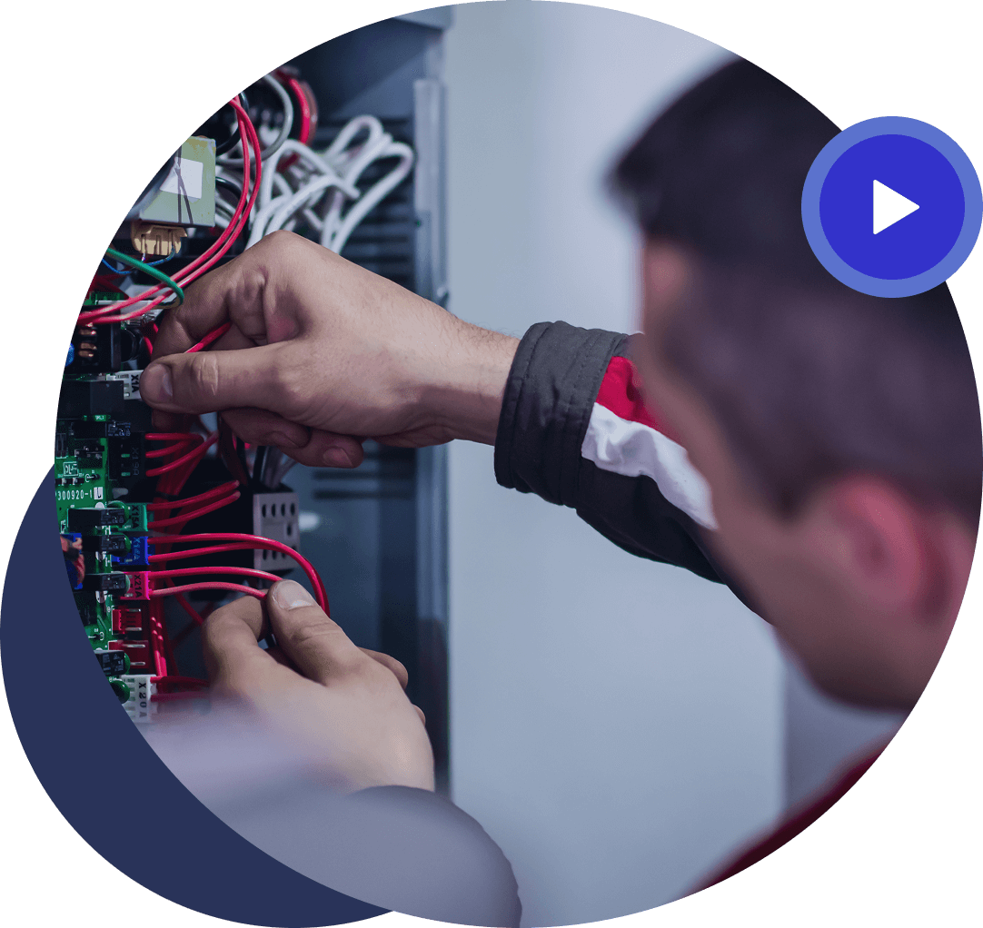 Technician working